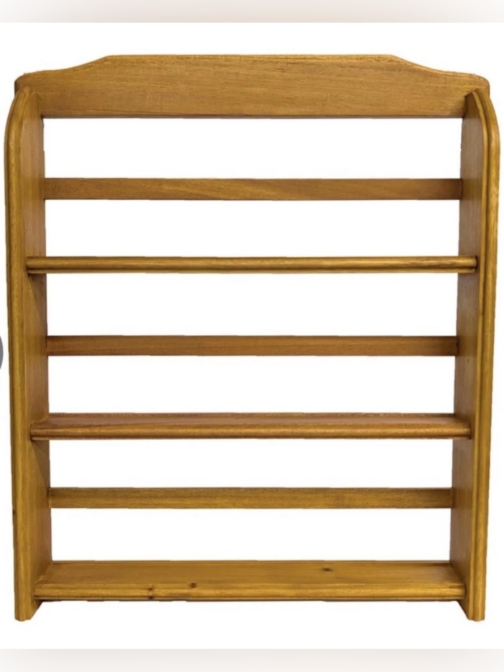 McCormick NEW IN BOX 3 Tier Wooden Wall Spice Rack Knick Knack Shelf - Rustic